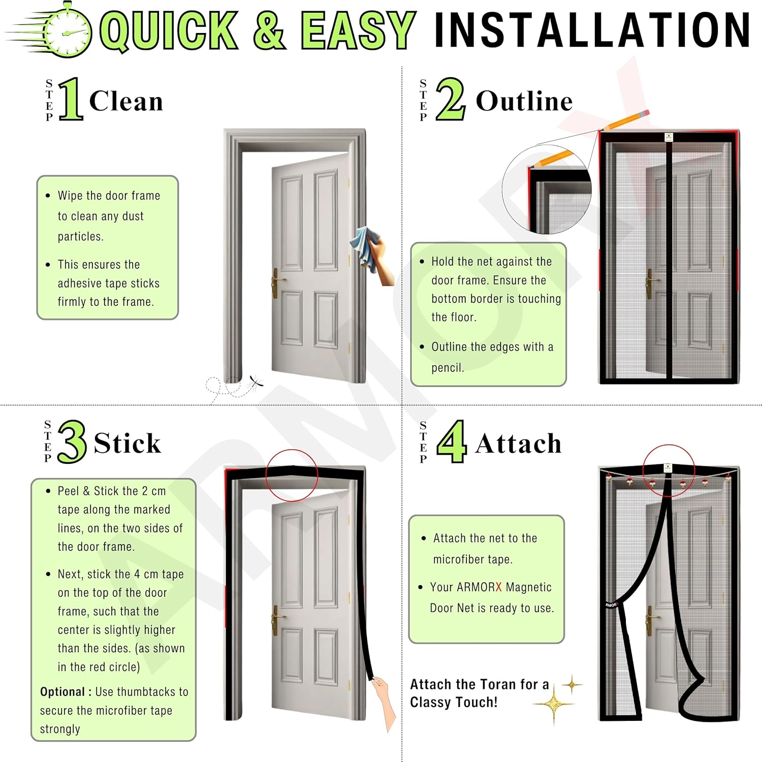 Mesh Screen Net Home Magnetic Foldable Anti Mosquito Door Curtains